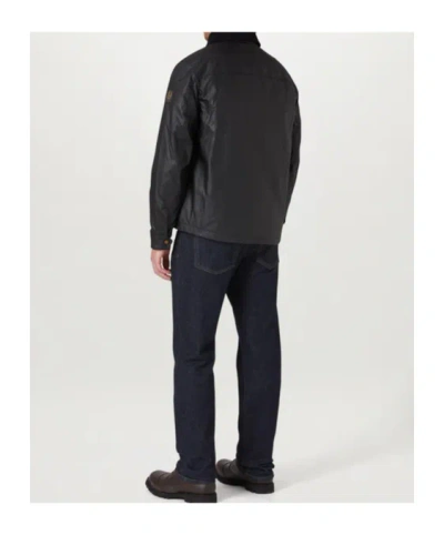 Belstaff Blue Merino Wool Jackets In Black