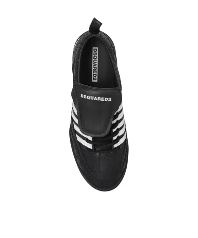 Dsquared2 Round Toe Low Top Lace-up Sneakers