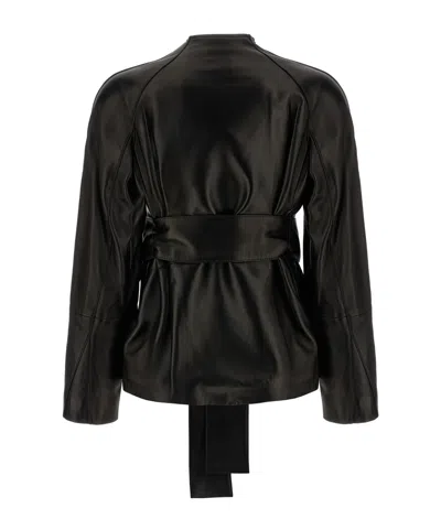 Khaite Belted Jacket In Black