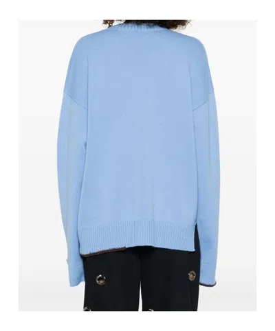 Off-white Cut-out Cardigan In Blue