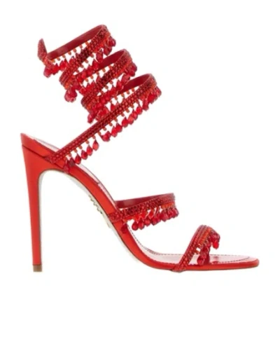 René Caovilla Round Toe High Heel Sandals