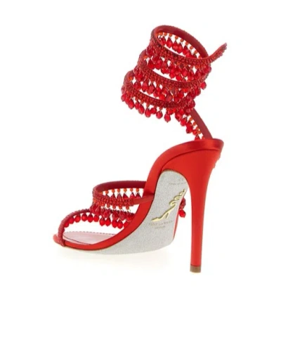 René Caovilla Round Toe High Heel Sandals