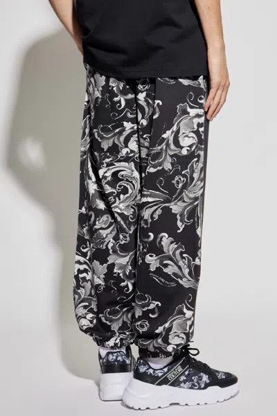 Versace Jeans Elastic Waist Sweatpants In Black