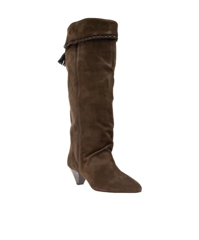 Isabel Marant Elita Suede Knee-high Boots In Brown
