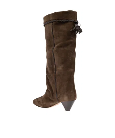 Isabel Marant Elita Suede Knee-high Boots In Brown