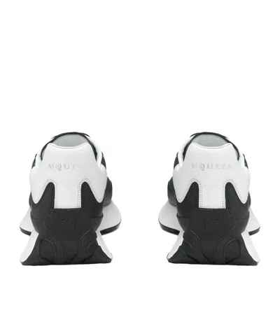 Alexander Mcqueen Black Low Top Sneakers With Chunky Sole And Contrasting Heel In Leather Man