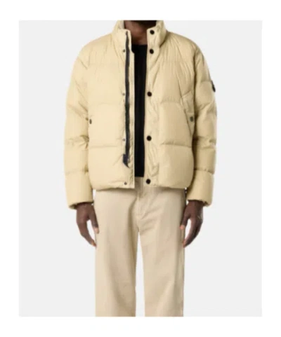 Stone Island Padded Quilted Jacket With High Collar In Multi