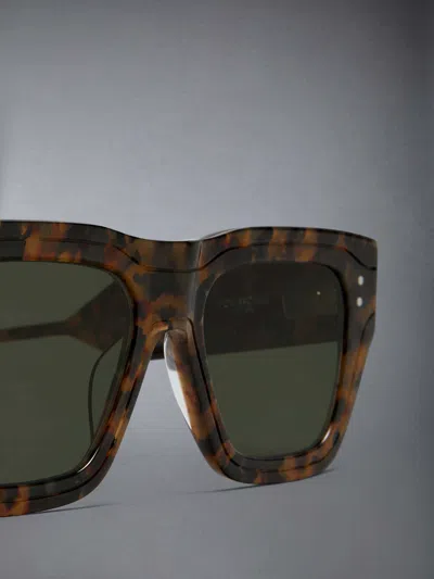 Thom Browne Tortoiseshell Rectangle-frame Sunglasses