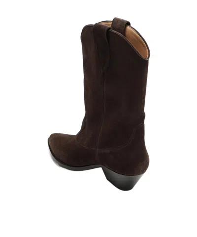Isabel Marant Duerto Chocolate Cowboy Boots In Suede Women In Brown