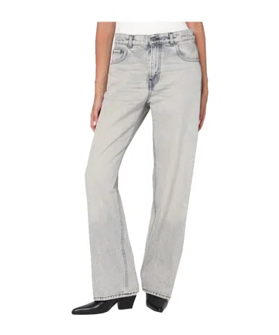 Haikure Wide Pearl Grey Washed Effect Jeans