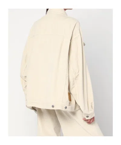 Haikure Wide Ecru Corduroy Jacket In Neutral