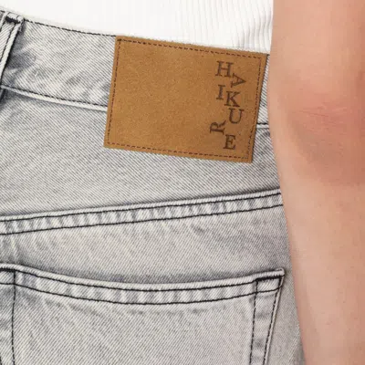 Haikure Wide Pearl Grey Washed Effect Jeans