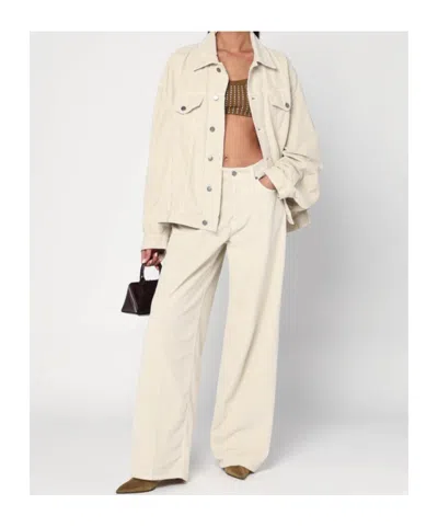 Haikure Wide Ecru Corduroy Jacket In Neutral