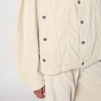 Haikure Wide Ecru Corduroy Jacket In Neutral