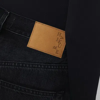 Haikure Wide Candy Black Denim Jeans In Black