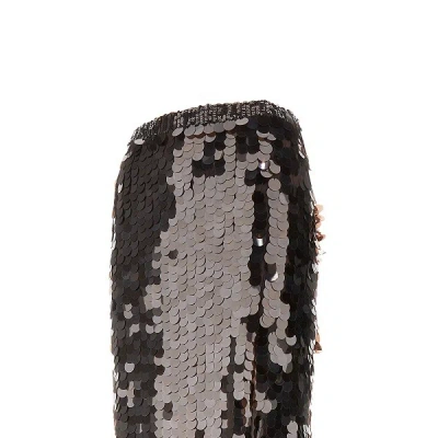 P.a.r.o.s.h P. A.r. O.s. H. Sequinned Long Skirt With Split In Black