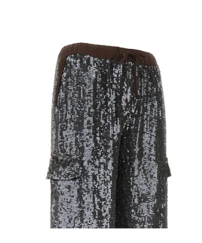 P.a.r.o.s.h Drawstring Casual Pants In Black