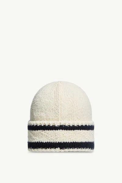 Moncler Striped Wool  Cotton Blend Beanie