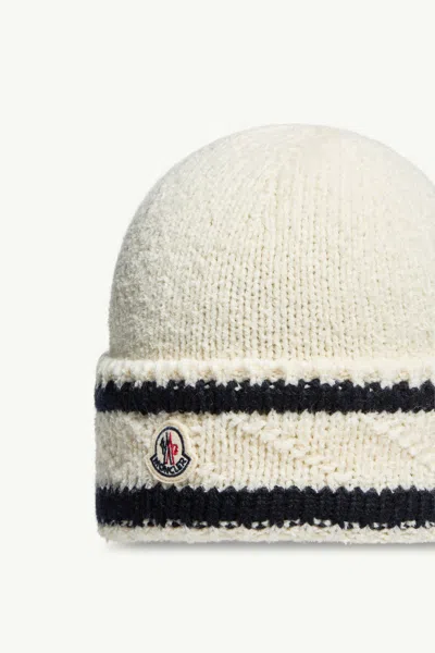 Moncler Striped Wool  Cotton Blend Beanie