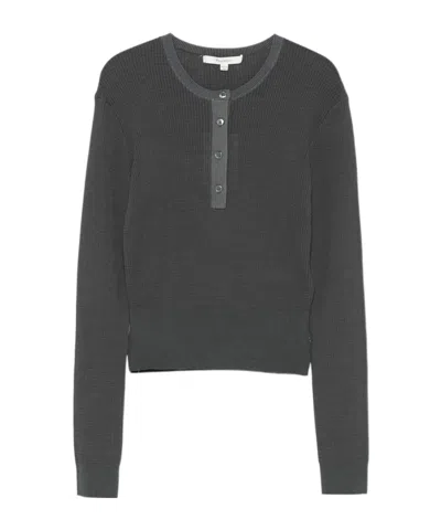 Jw Anderson Waffle-knit Sweater In Gray