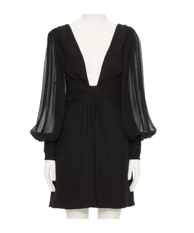 Valentino Long Sleeve Dress In Black