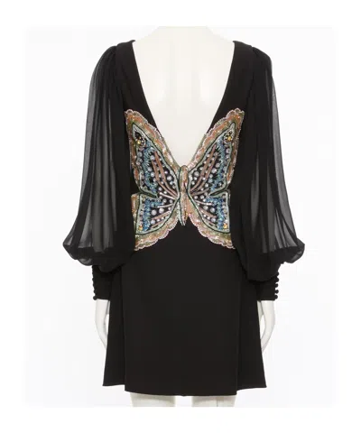 Valentino Long Sleeve Dress In Black