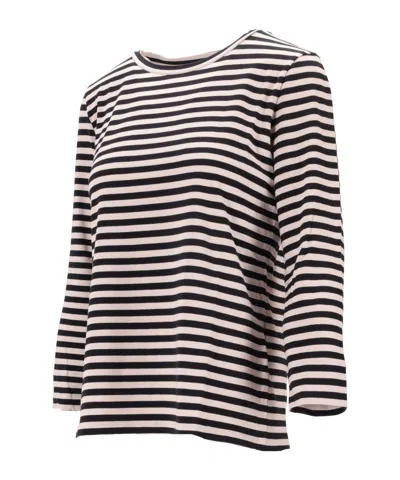 Max Mara Blackwhite Long Sleeve Striped T-shirt