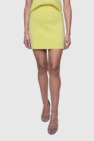 Rebecca Minkoff Gia Intarsia Skirt In Chamomile In Green