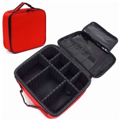 Diacly Women's Travel Cosmetic Organizer Case In Red