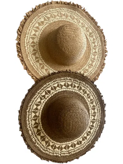 Melissa Masse Summer Hat In Natural And Brown