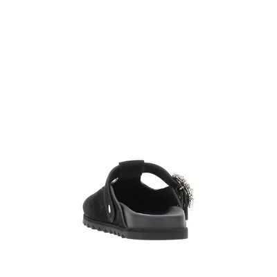 Roger Vivier 'slidy Viv'' Suede Leather Mules