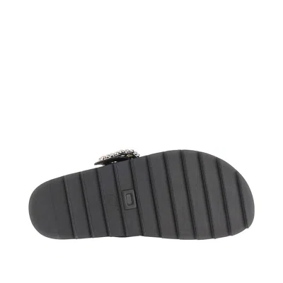 Roger Vivier 'slidy Viv'' Suede Leather Mules