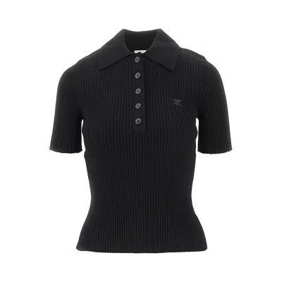 Courrèges Signature Rib Polo Sweater