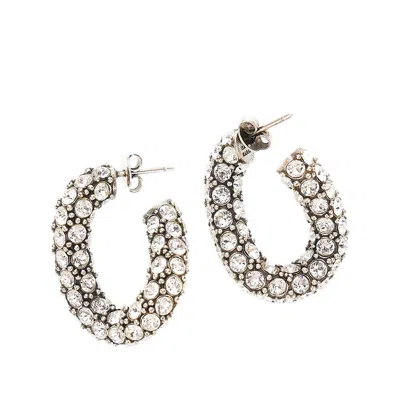 Isabel Marant Ring Earrings With Rhinestones