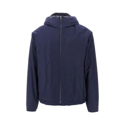 Sease Padded Wool Blouson Jacket In Blue