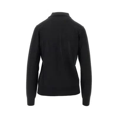 P.a.r.o.s.h P. A.r. O.s. H. Knitted Polo Shirt In Black