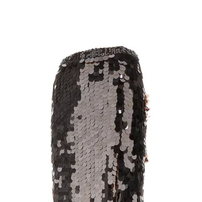 P.a.r.o.s.h P. A.r. O.s. H. Sequinned Long Skirt With Split In Black
