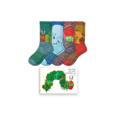 Bombas Adult Eric Carle Calf Sock 4-pack & Book