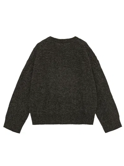 Ganni Jersey With Banana And Logo In Black