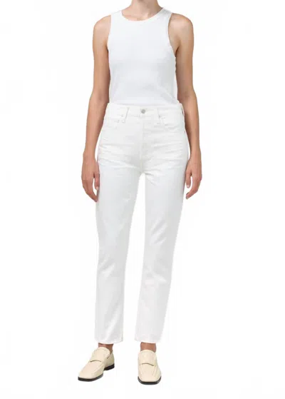 Citizen Of Humanity Charlotte Straight Leg Pants In Porcelain In White