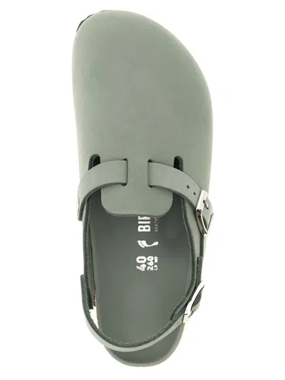 Birkenstock 'tokio' Light Blue Mules With Buckles On The Front And Back