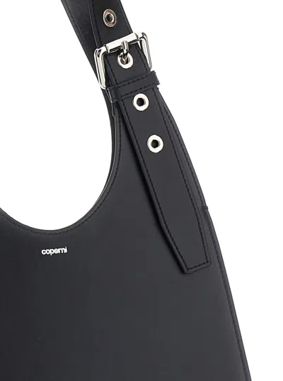 Coperni Heart-shaped Black Leather Bag With Single Shoulder Strap In Black