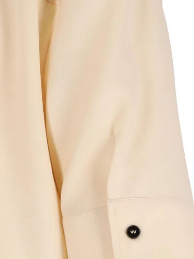 Jil Sander Short Sleeves Knee Length Dress In Neutral