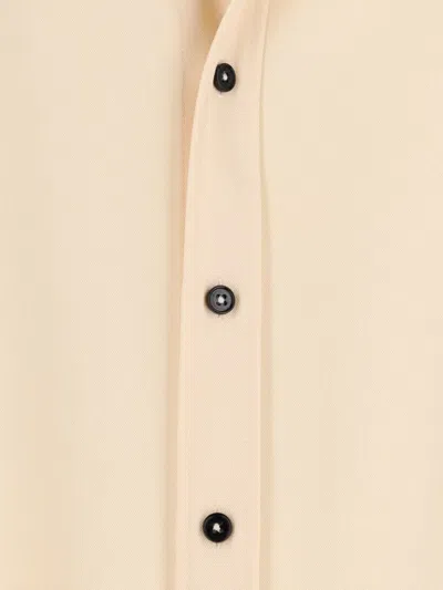 Jil Sander Short Sleeves Knee Length Dress In Neutral
