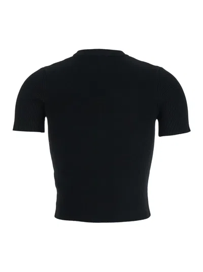 Diesel Women T-uncutie-long-od-q1 Slim T-shirt In Black Organic Jersey In Black
