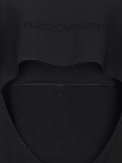 Alexander Wang Robe Longue Moulante In Black