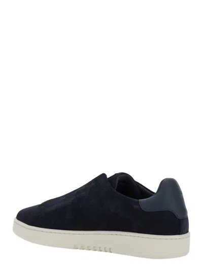 Axel Arigato 'dice Laceless' Black Low Top Slip-on Sneakers In Blue