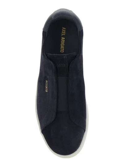 Axel Arigato 'dice Laceless' Black Low Top Slip-on Sneakers In Blue