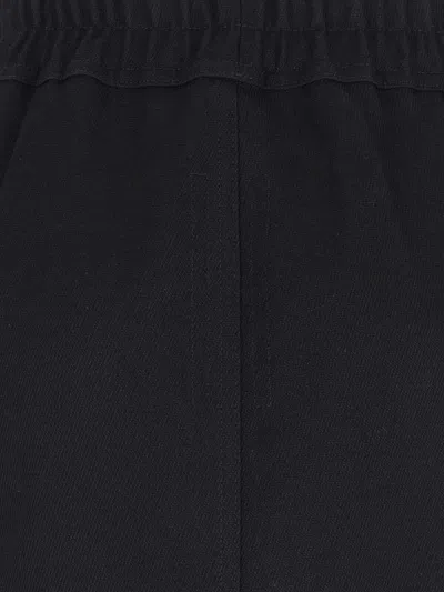 Rick Owens Black Concordians Zipped Short Pillar Midi Skirt In Black