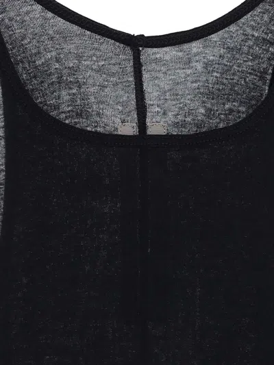 Rick Owens Viscose And Silk Tank Top In Black